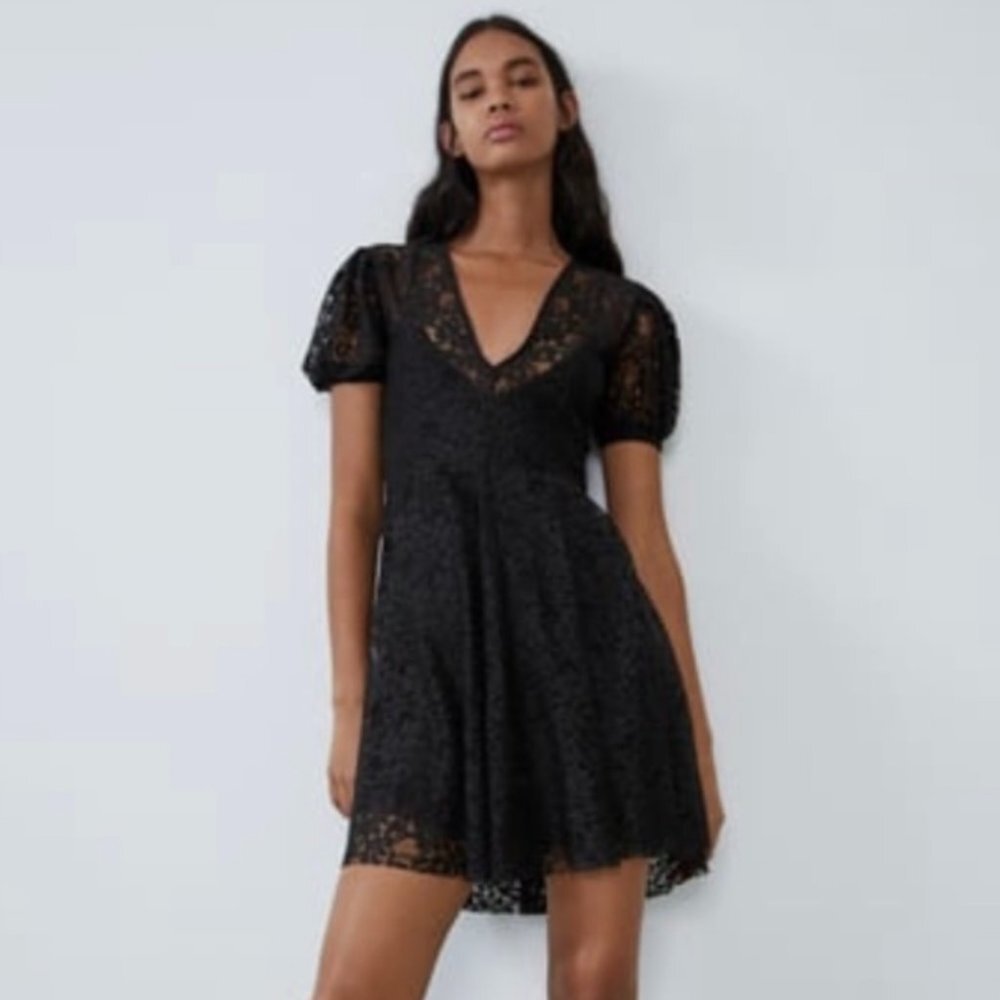 NWT Zara Lace Mini Dress Size Small
